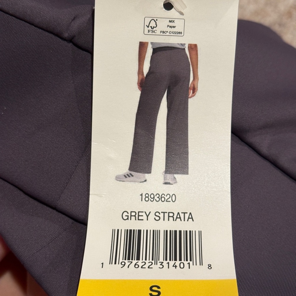 NWT Adidas Grey Strata Wide Leg Active Pants Size S